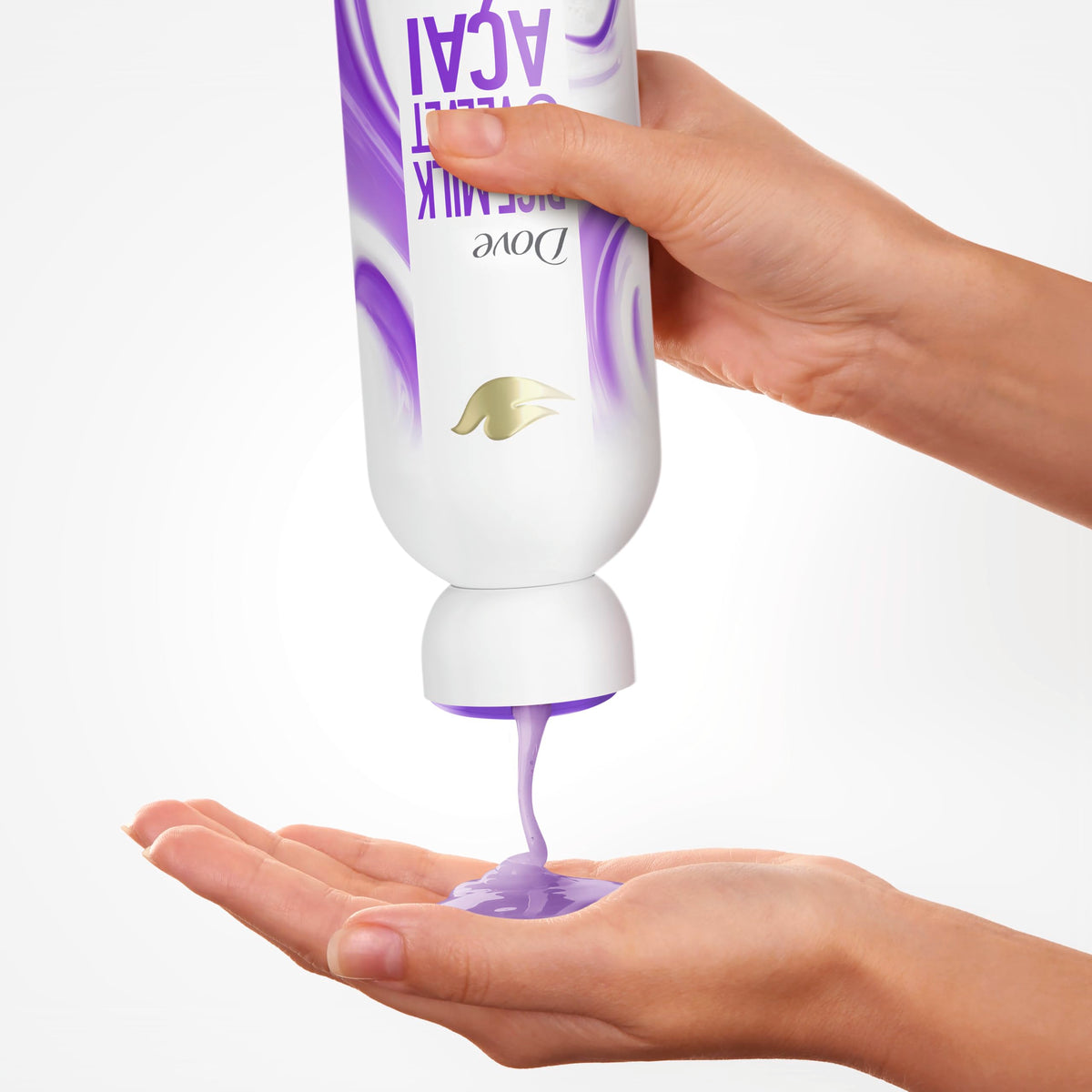 Dove milky lather close-up showing creamy foam for gentle cleansing