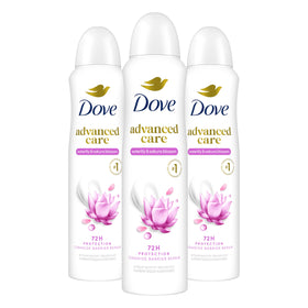 Dove front packaging shows product and scent, protecting skin after shaving