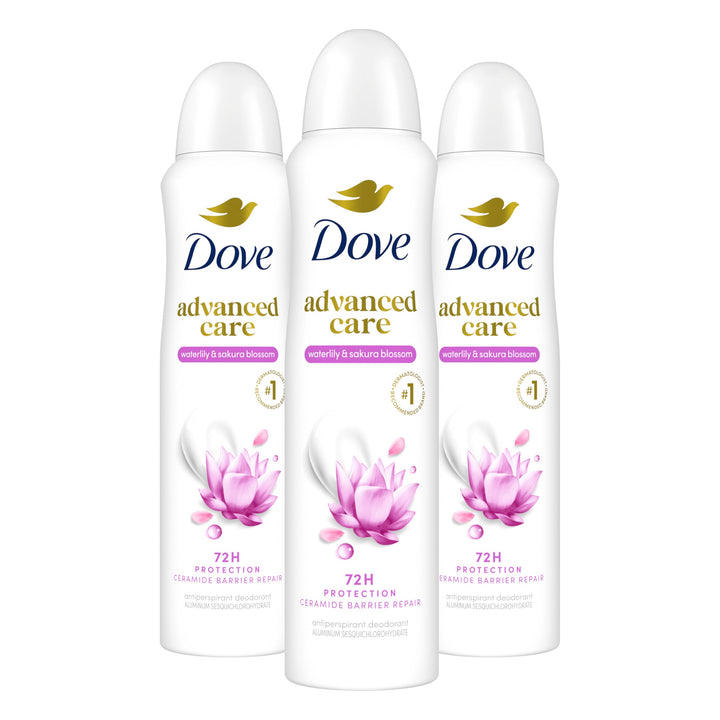 Dove front packaging shows product and scent, protecting skin after shaving