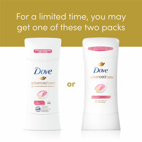 Person applying Dove stick underarm demonstrating gentle post-shave care