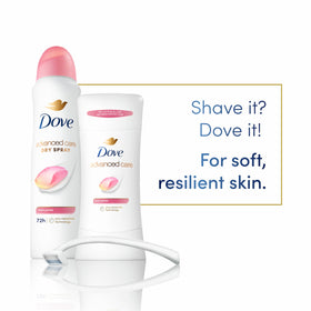 Dove antiperspirant stick open to reveal smooth glide for easy application
