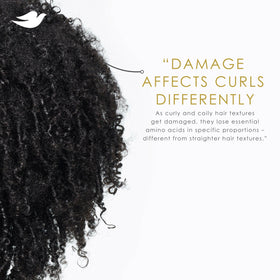 Applying Dove Amino Curl cream to curly hair for improved manageability