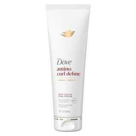 Dove Amino Curl cream front packaging showing product and curl benefits