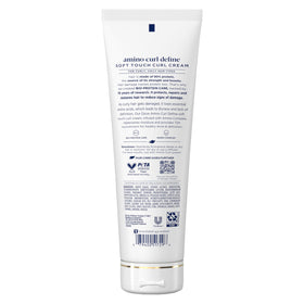 Dove Amino Curl label closeup highlighting Amino Complex and Bio-Protein Care