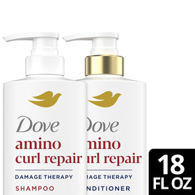 Dove conditioner texture close-up showing creamy formula for smoother curls
