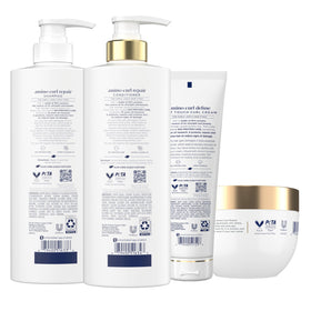 Dove shampoo lather texture pouring, illustrating gentle cleansing