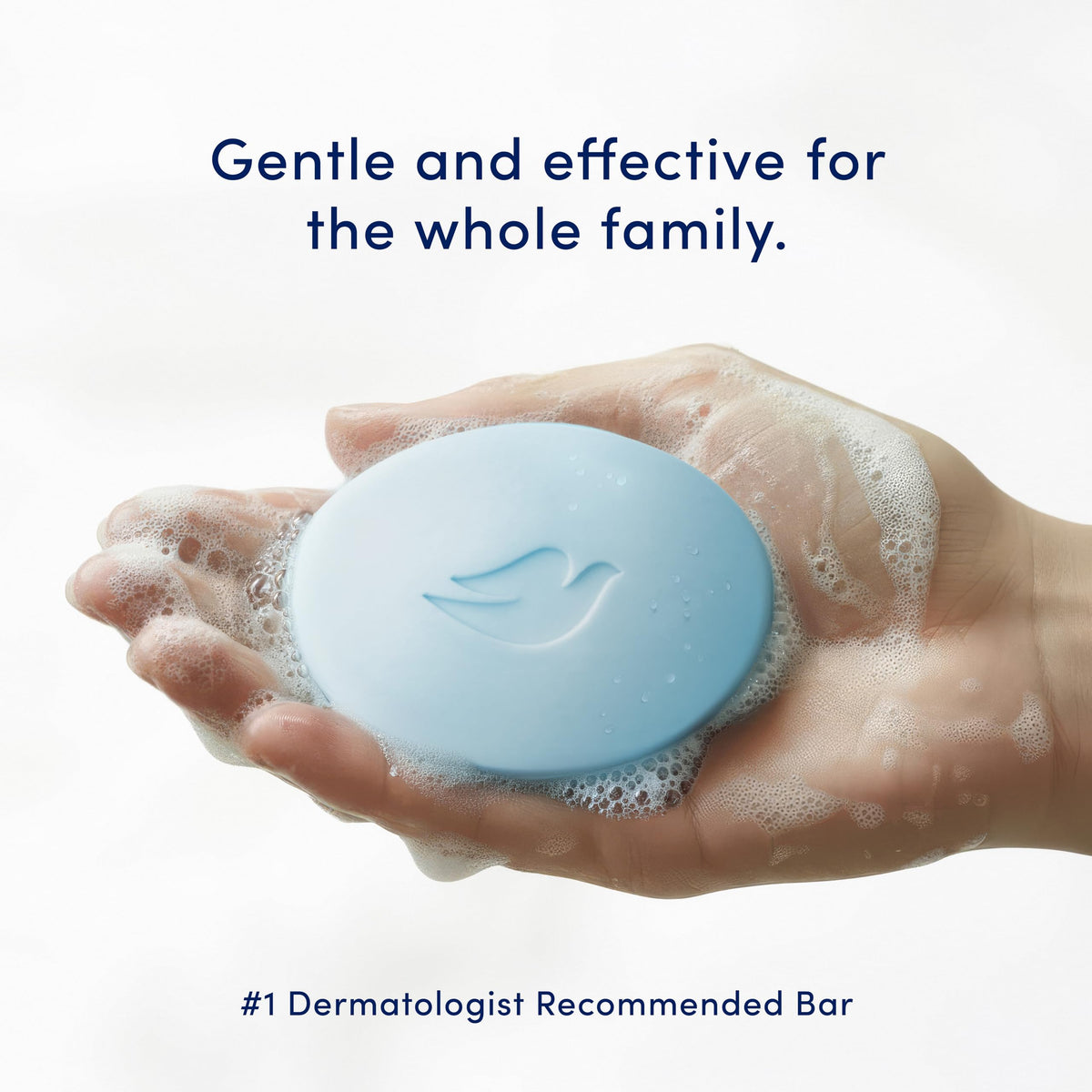 Bathroom shelf with Dove antibacterial bars suggesting everyday moisturizing routine