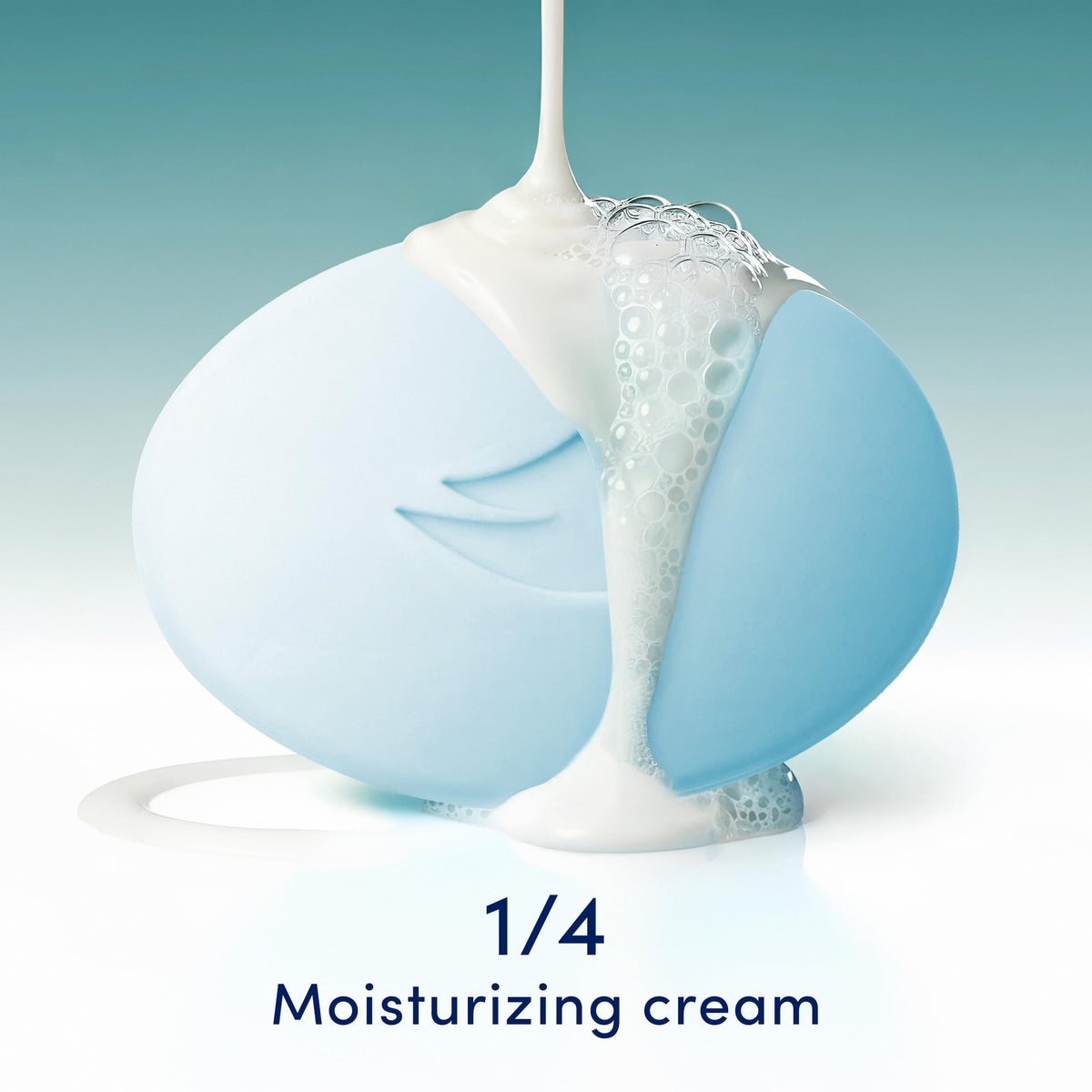 Lather in hand using Dove antibacterial bar demonstrating gentle effective cleanse