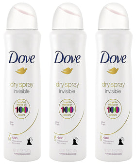 Dove front packaging showing clear finish and invisible spray benefit