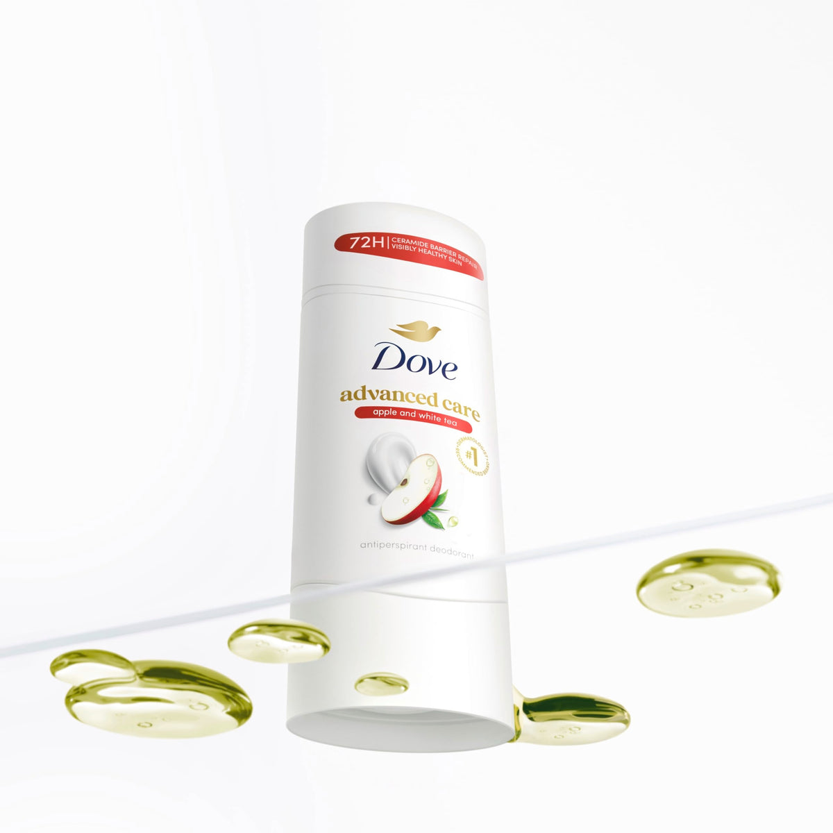 Dove being applied underarm demonstrating quick dry and long-lasting protection