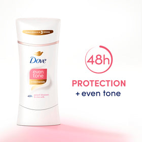 Dove being applied to underarm demonstrating fresh long-lasting protection