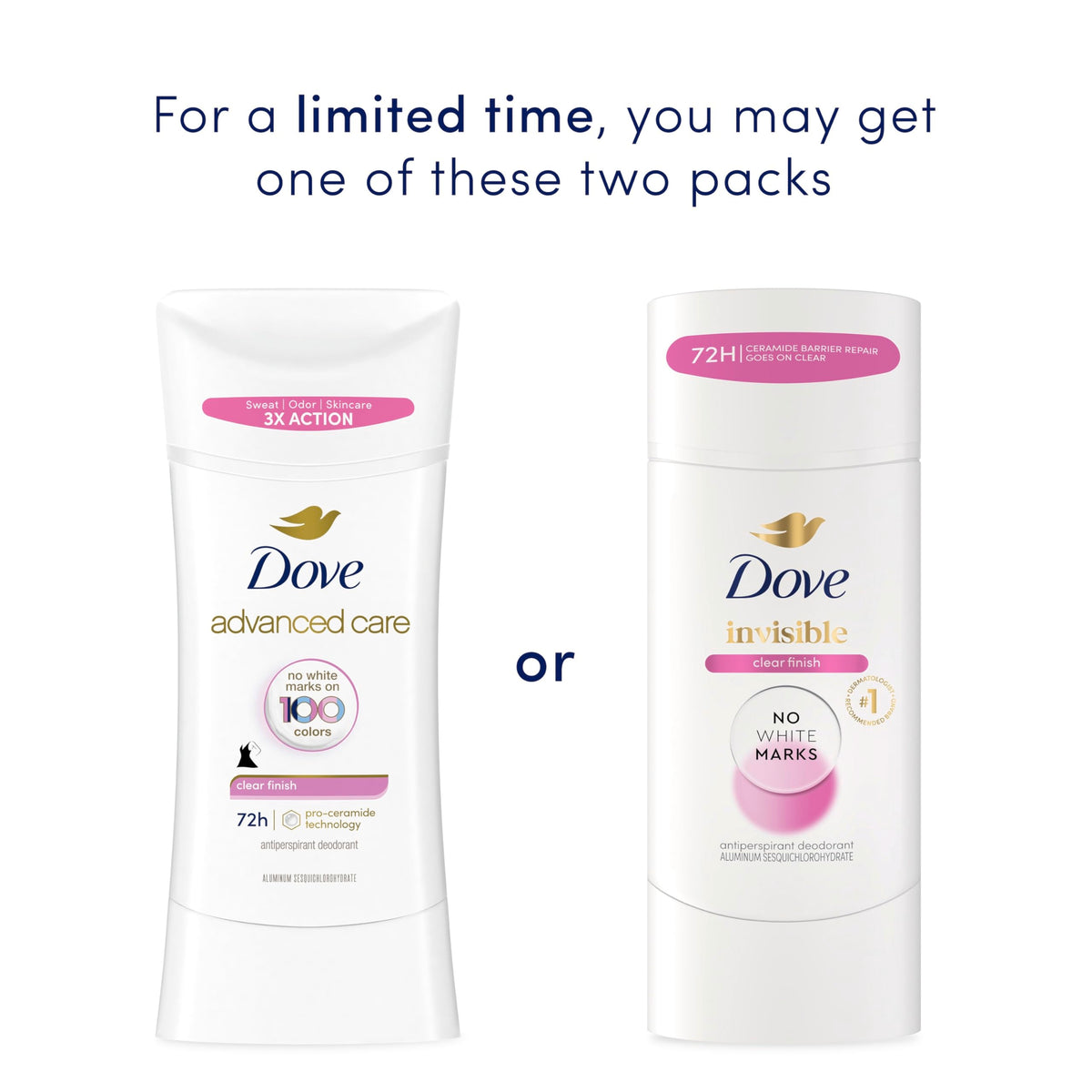 Dove applied underarm in use showing invisible protection benefit