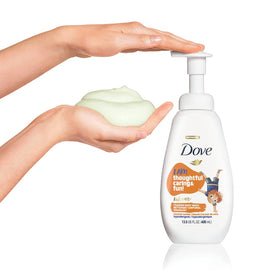 Dove bathtime kid using foam showing playful routine and reduced mess