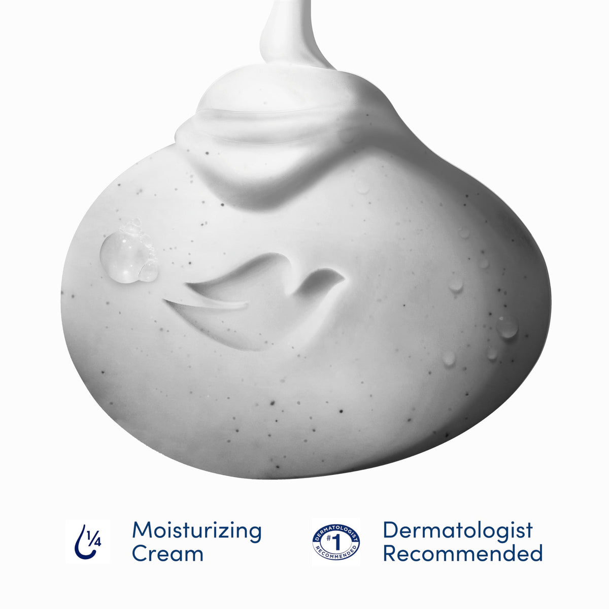 Dove charcoal powder texture detail to aid exfoliation benefits