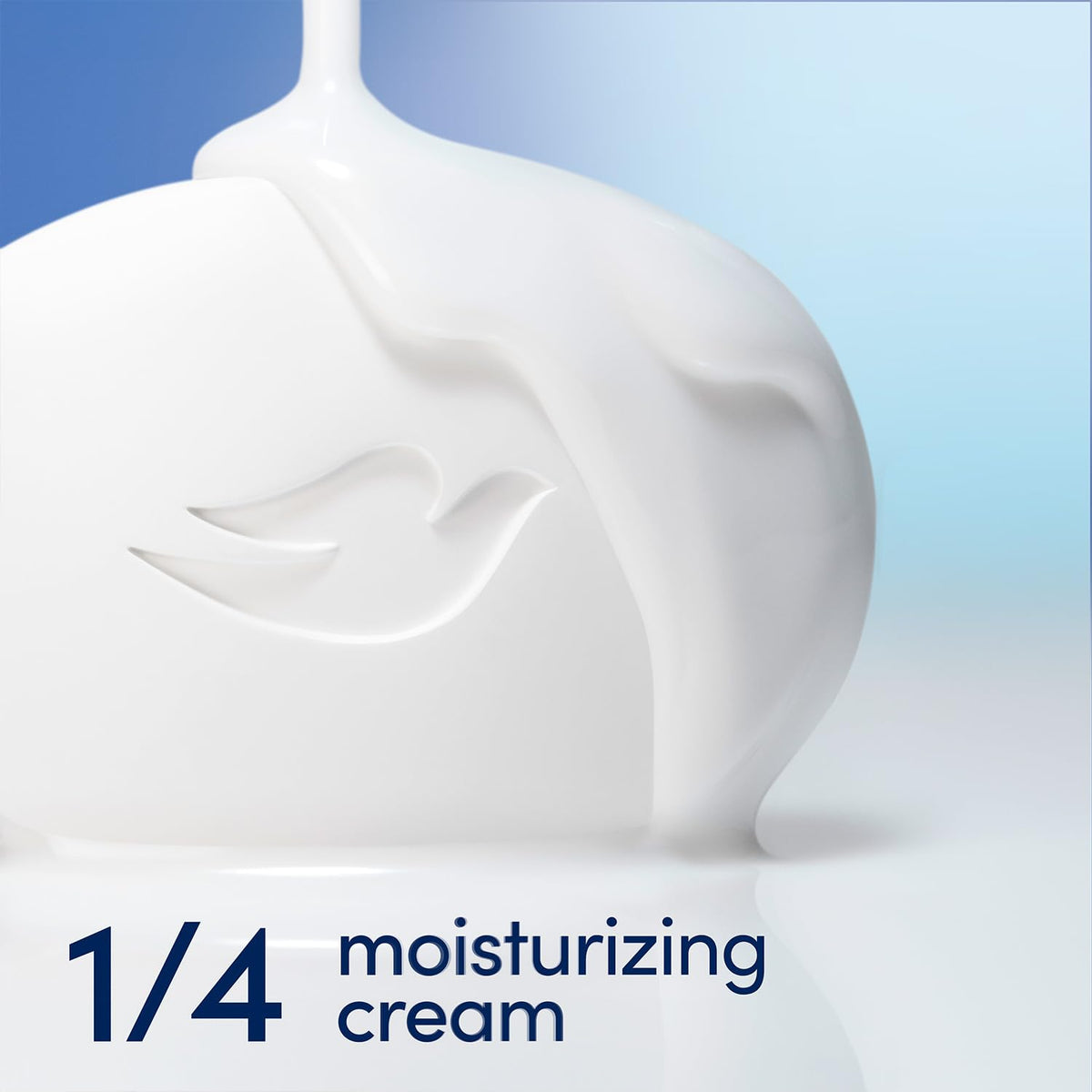 Dove bar in hand showing easy use and moisturizing benefit