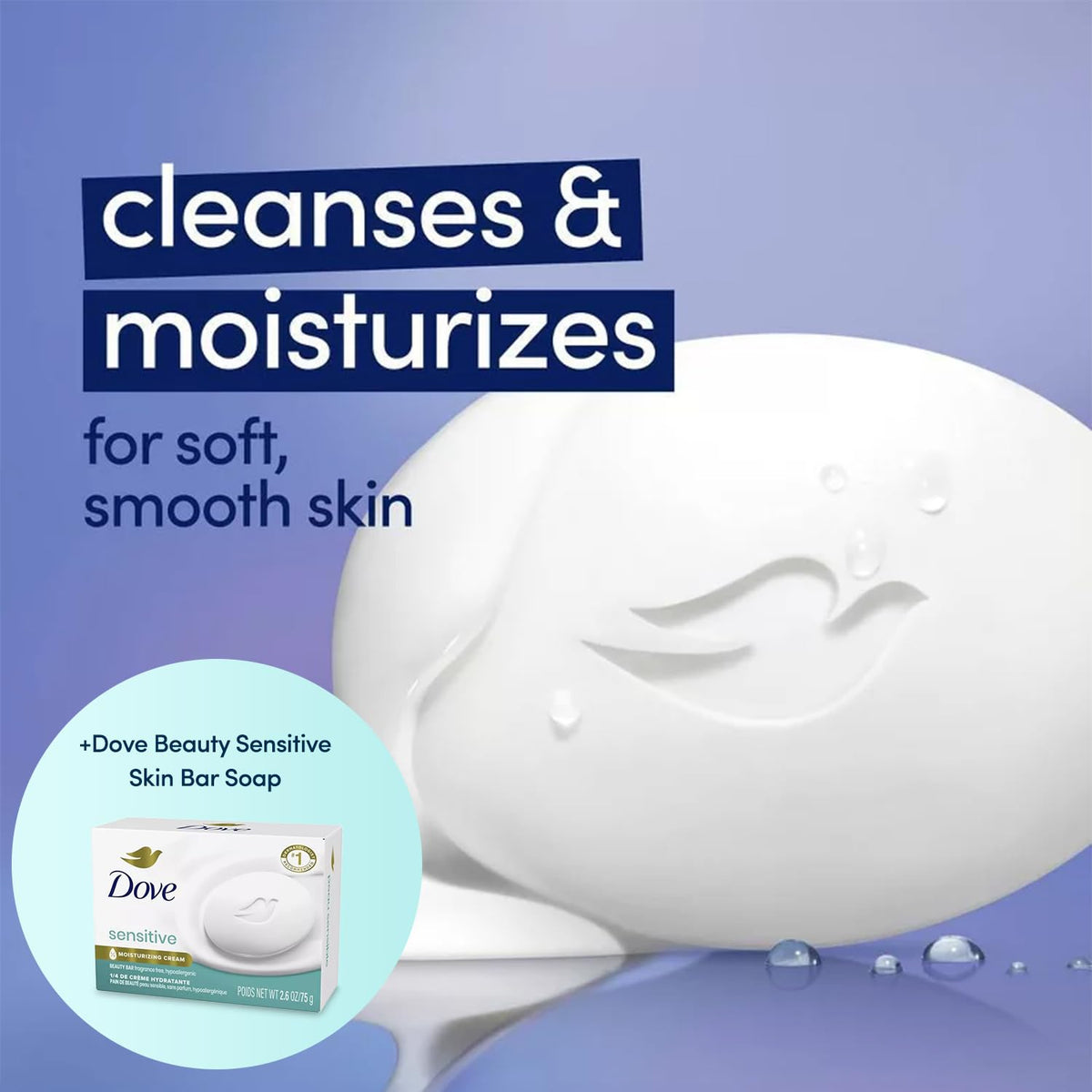 Dove original beauty bar close-up showing creamy texture and moisture
