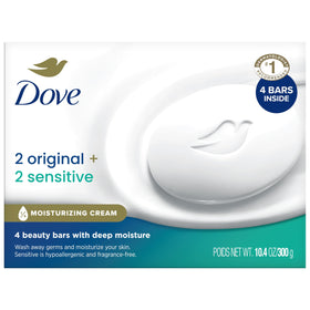 Dove sensitive beauty bar close-up highlighting fragrance-free gentleness