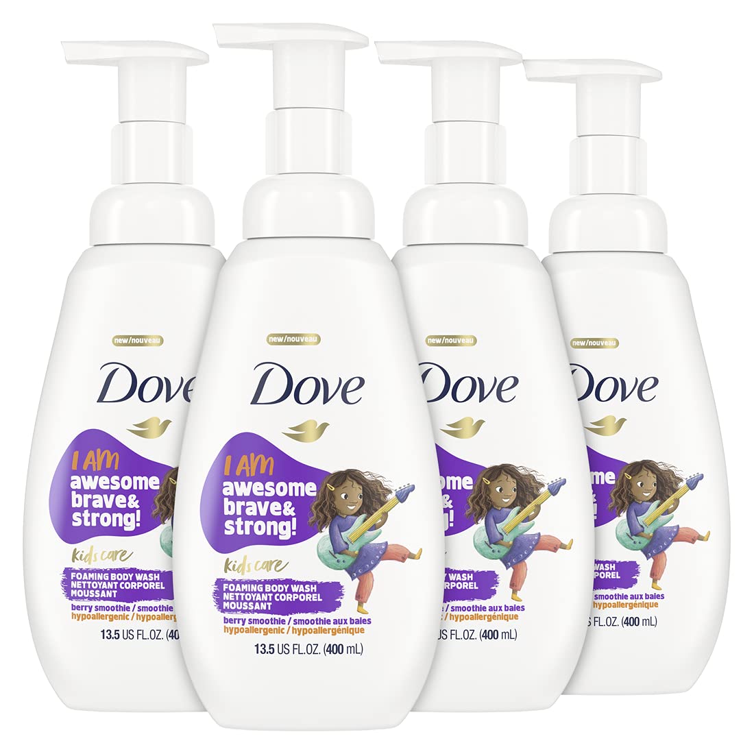 Dove Berry Smoothie front packaging showing label and pump, gentle cleanser