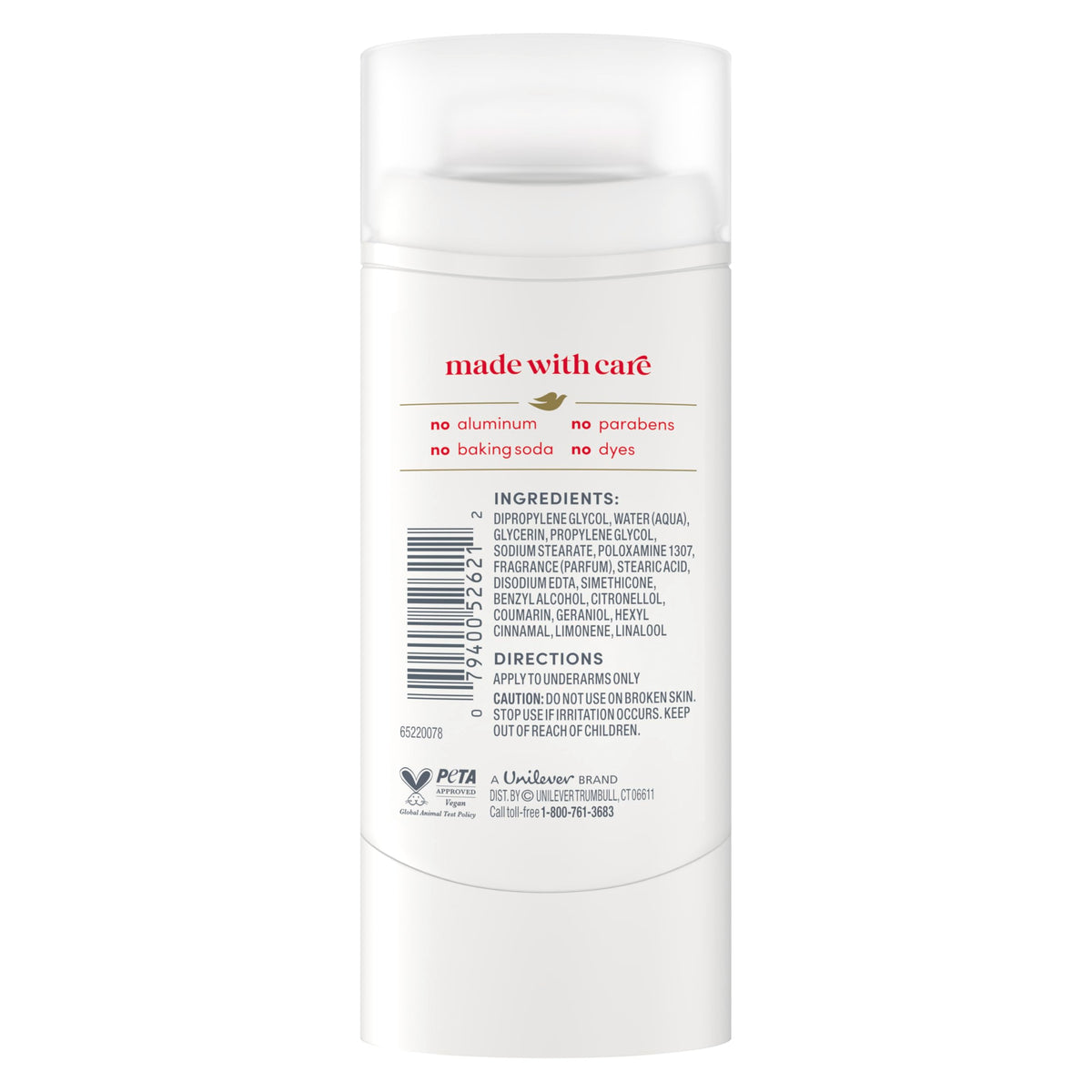 Dove Berry Spritz cap off revealing smooth glide and easy application benefit