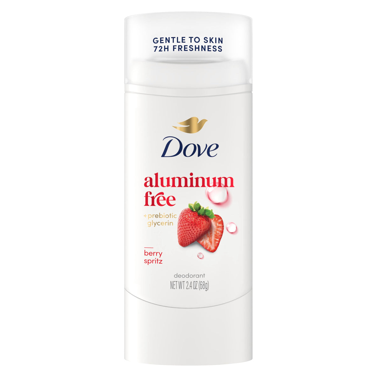 Dove Berry Spritz front stick showing clean packaging and scent appeal