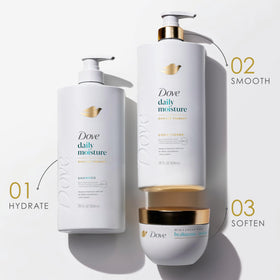 Dove bio-protein care technology graphic illustrating strength refill