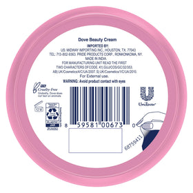 Dove cream texture close-up displaying smooth fast-absorbing formula