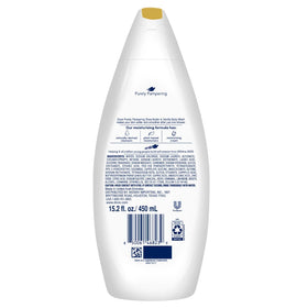 Dove pouring texture close-up highlighting creamy lather that moisturizes