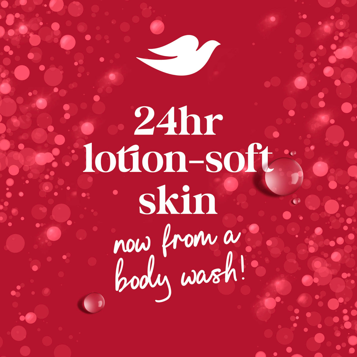 Close-up of Dove body wash texture lather illustrating hydration