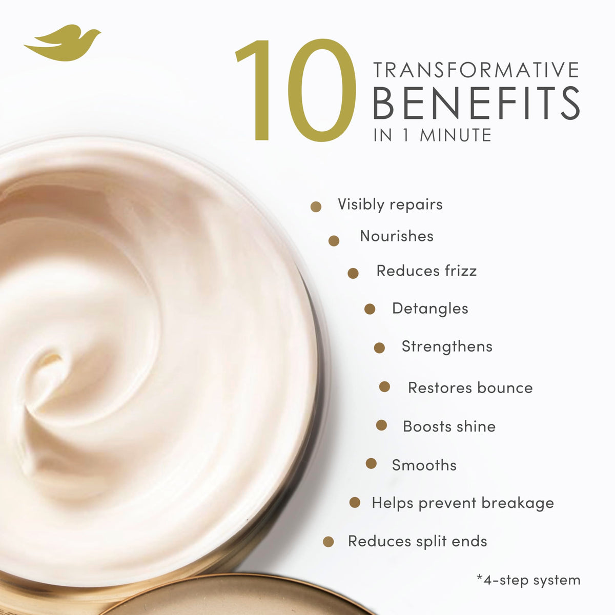Dove Bond Strength application in hand demonstrating easy use