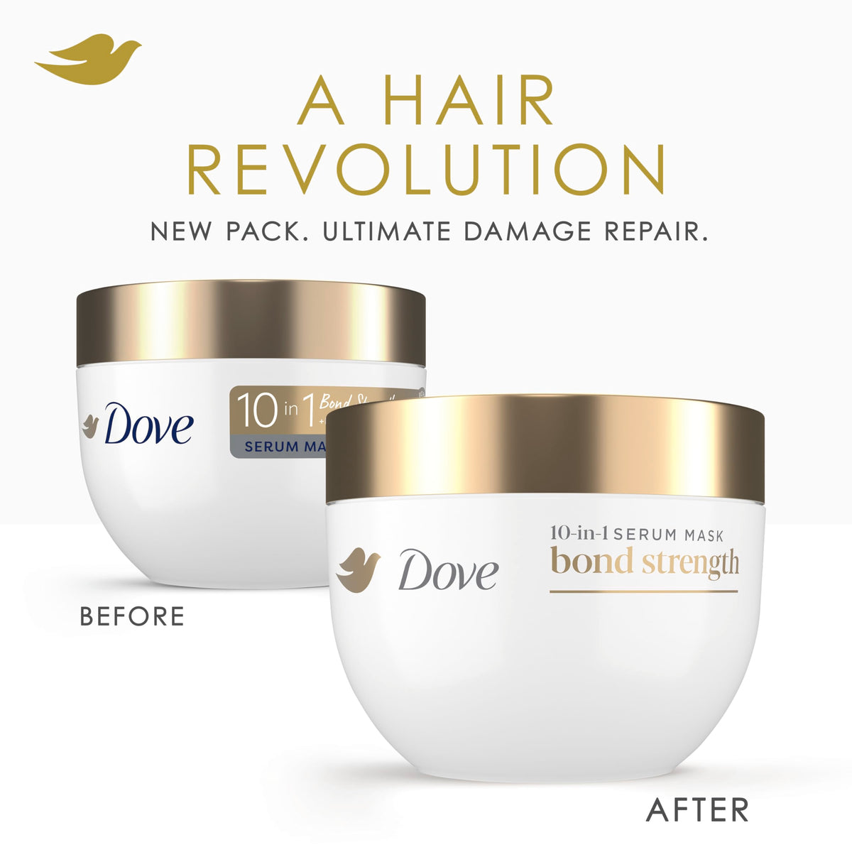 Dove Bond Strength peptide complex ingredient closeup for repair