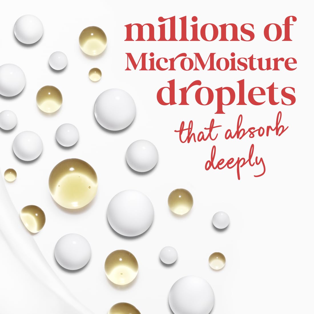 Dove close-up of gel texture highlighting microdroplets and silky moisturizing effect