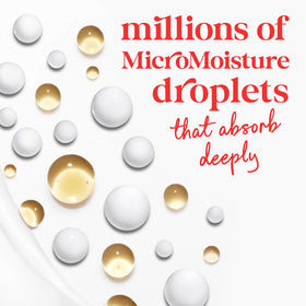 Dove close-up of gel texture highlighting microdroplets and silky moisturizing effect