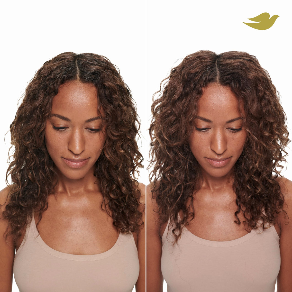 Dove Brunette can beside ruler indicating 7.3 oz size and travel-ready benefit