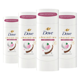 Dove caring coconut front packaging showing protection and caring benefits