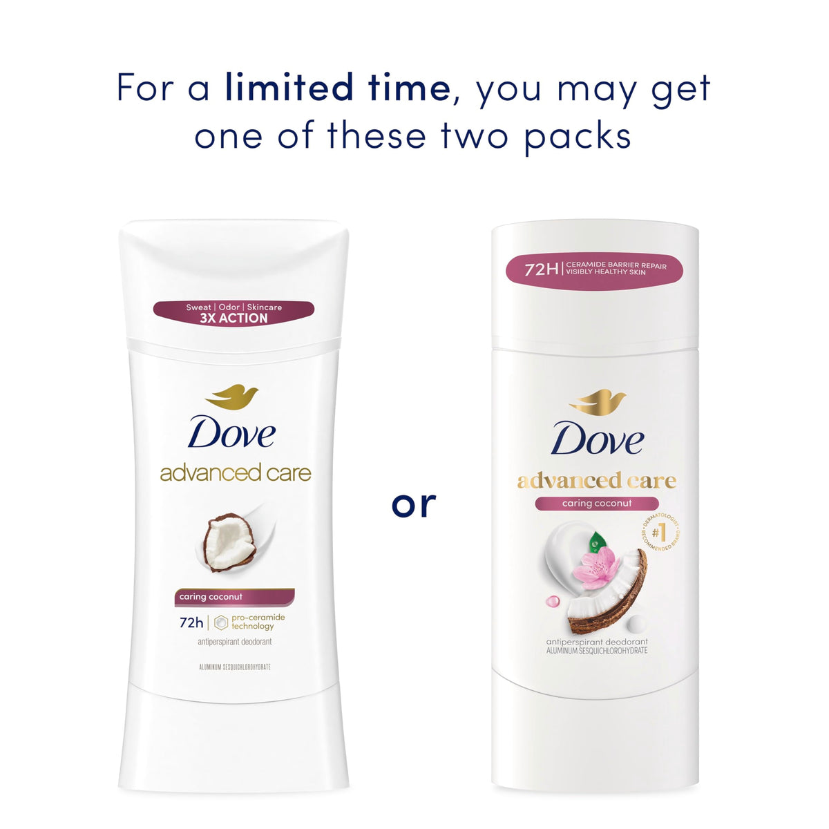 Dove caring coconut texture swatch highlighting creamy, clear finish