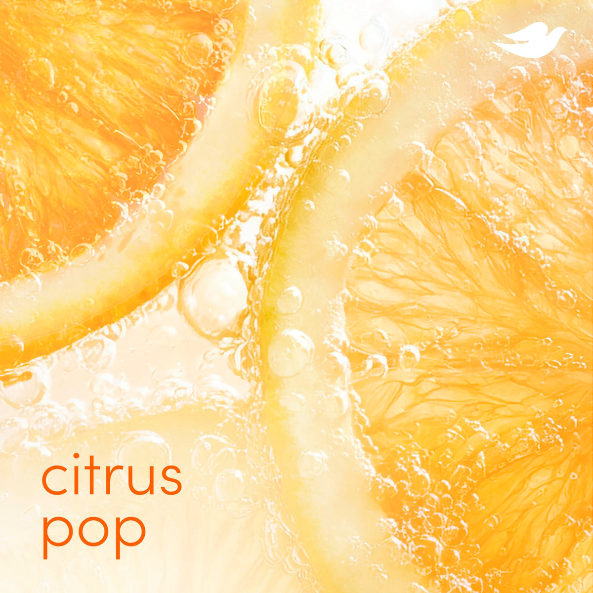Dove Citrus Pop label close-up highlighting aluminum-free ingredient benefits