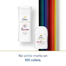 Dove clear finish texture close-up showing clear stick finish and moisturizing formula benefit