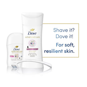 Dove clear finish two sticks side-by-side displaying bundle value and extra at-home supply
