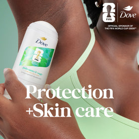 Label close-up of Dove Clinical + Care listing nourishing serum and alcohol-free benefit