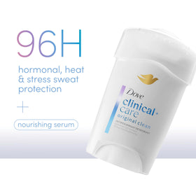 Dove Clinical + Care on bathroom shelf in routine setting for daily freshness