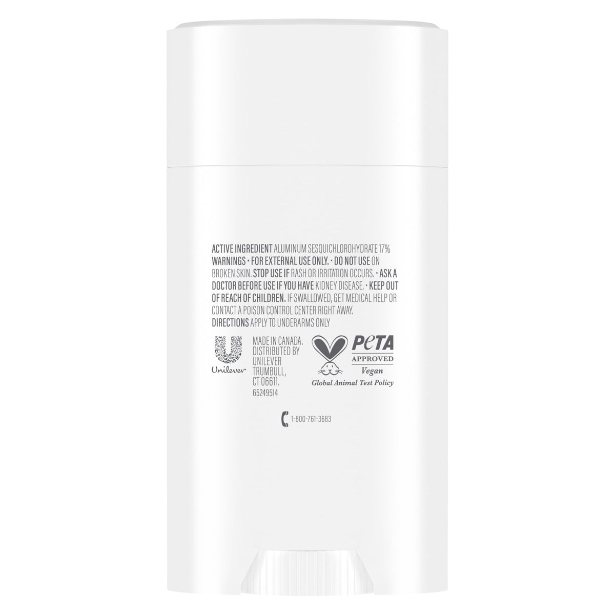Dove Clinical + Care open stick gliding on skin for smooth application