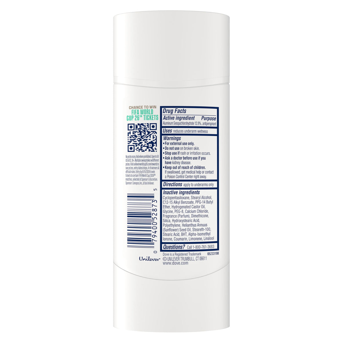 Close-up of Dove Clinical + Care soft solid texture highlighting smooth glide benefit