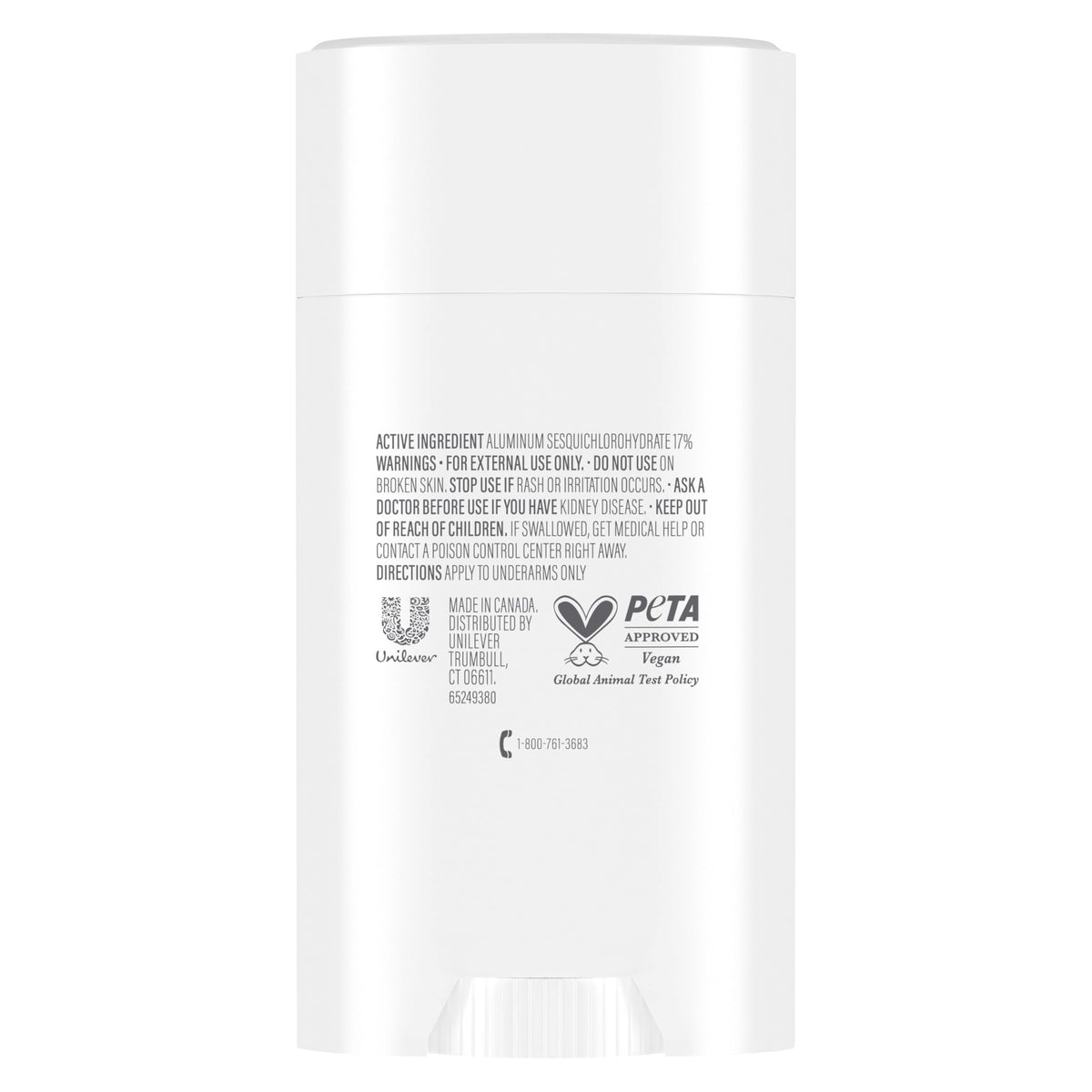 Dove clinical + care close-up of soft-solid texture for smooth glide benefit