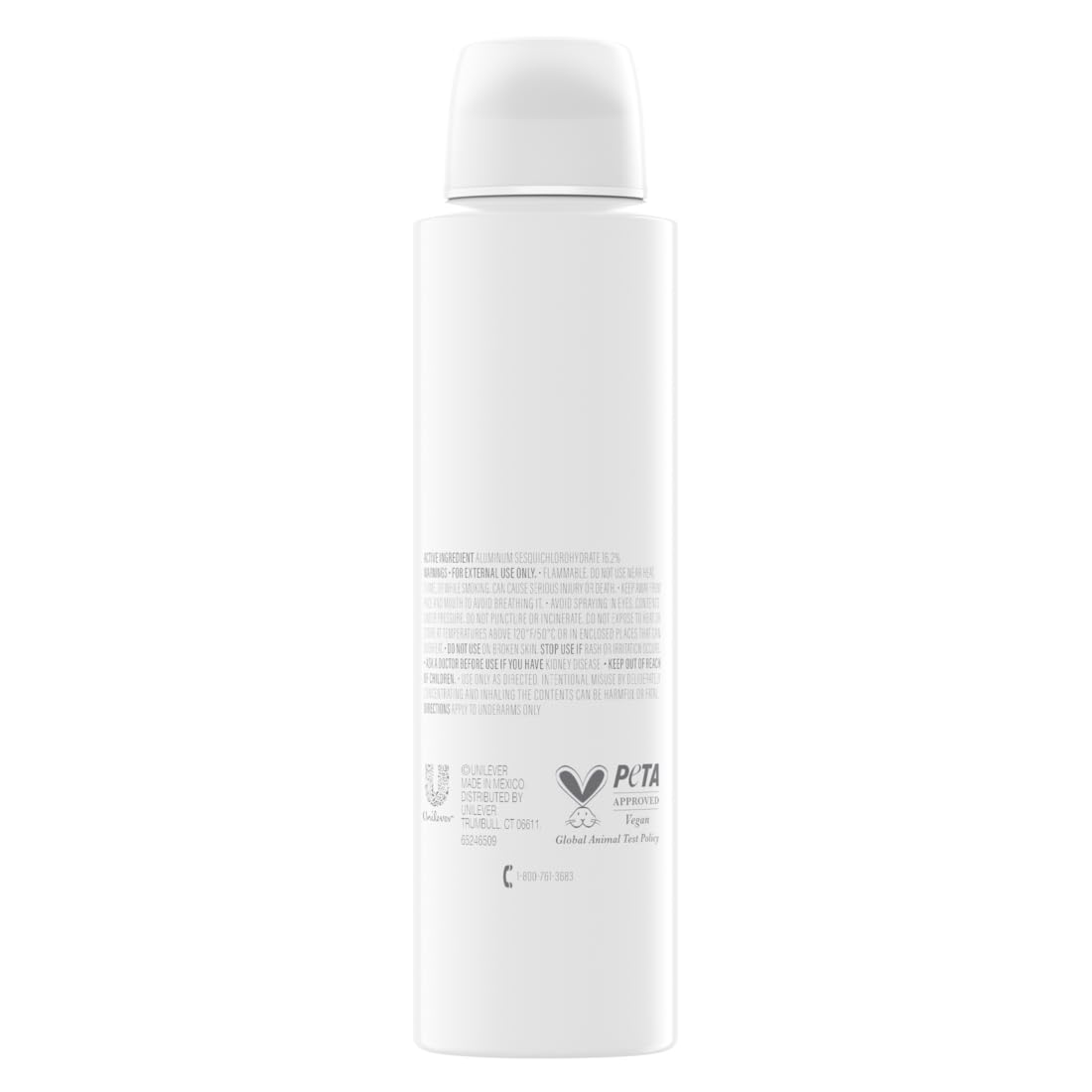 Dove Clinical + Care spray in use demonstrating instant dryness and confidence