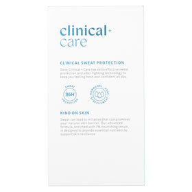 Dove Clinical + Care stick open demonstrating smooth, no‑mess application