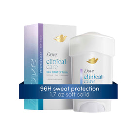 Close-up of Dove Clinical + Care soft solid texture for gentle glide