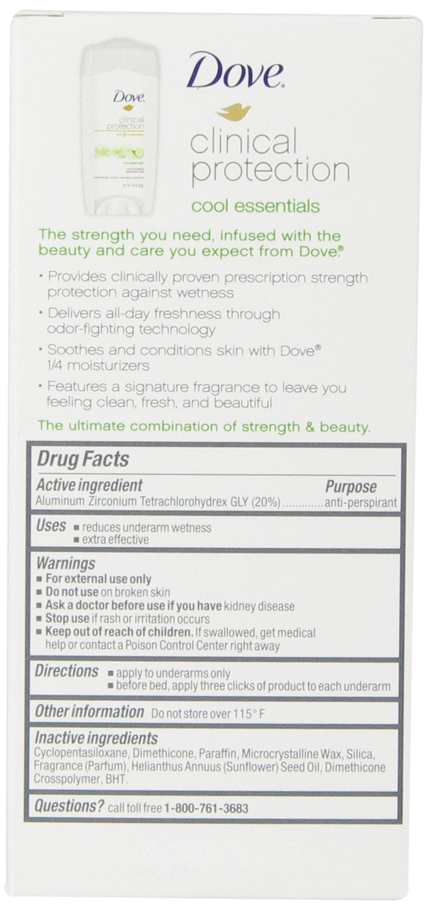 Dove Clinical stick on bathroom shelf in daily routine, conveys reliable 48-hour protection