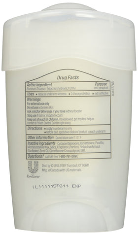 Dove Clinical stick texture close-up highlights moisturizing finish