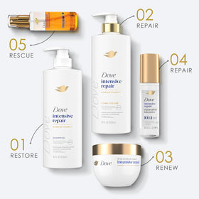 Applying Dove conditioner in shower for smoother detangling benefit