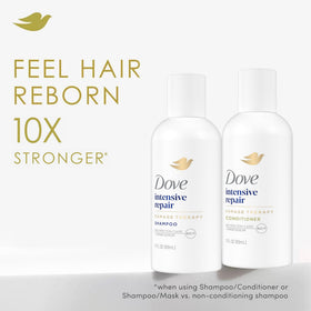 Dove conditioner bottle close-up showing smooth texture for detangling benefits